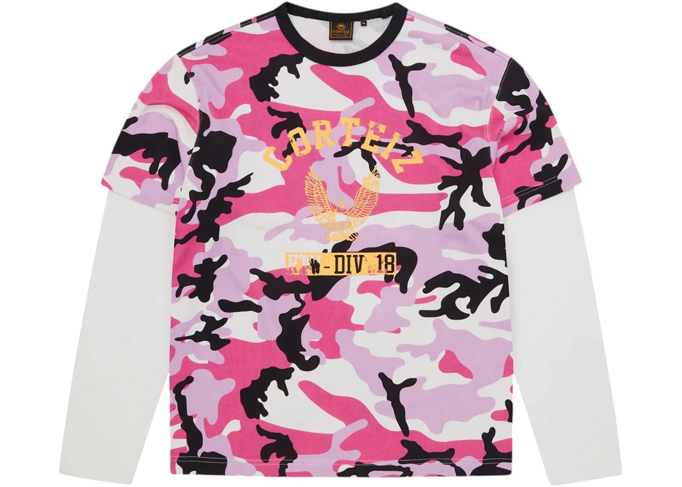 Corteiz Eagle Camo Thermal L/S Top Pink