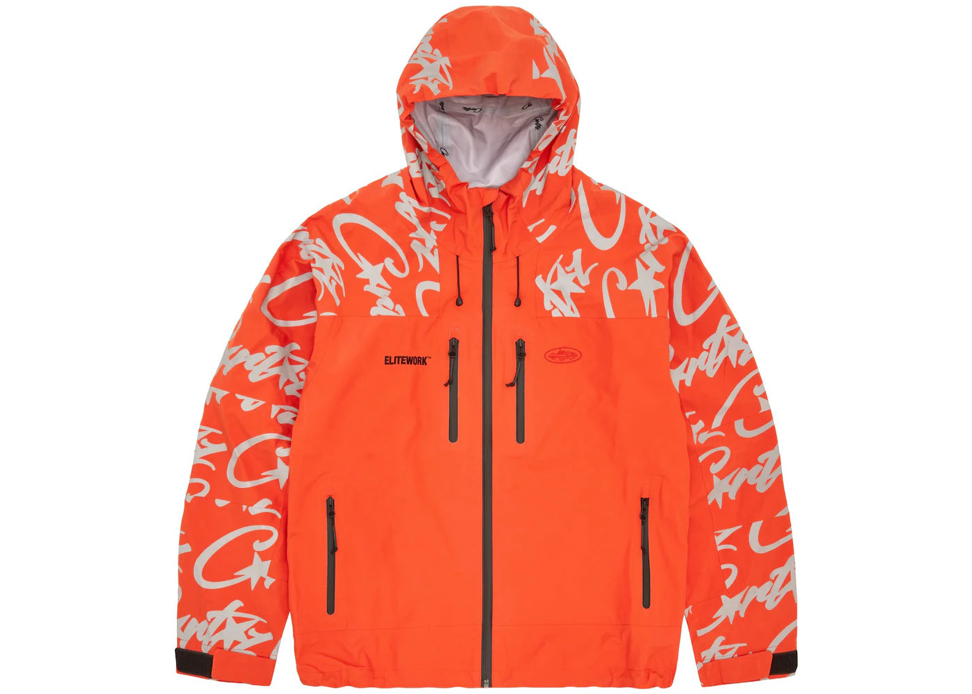 Corteiz Elitework Waterproof Shell Jacket Orange