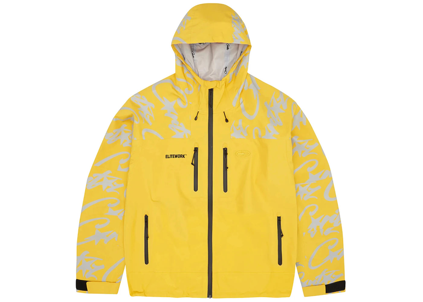 Corteiz Elitework Waterproof Shell Jacket Yellow