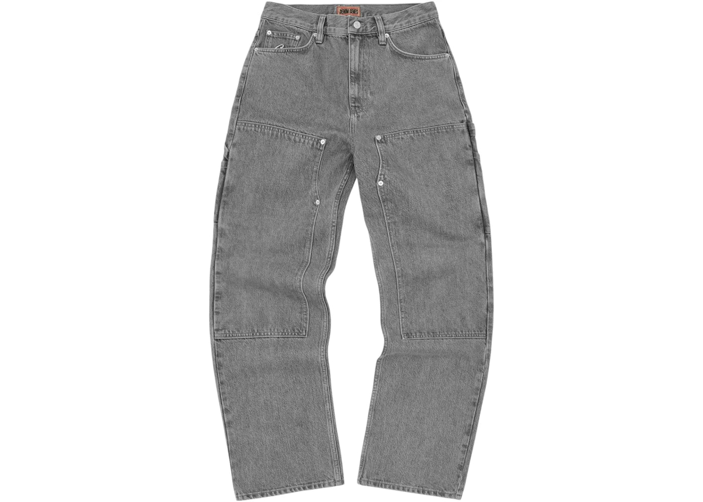 Corteiz Embossed C-Star Denim Work Pant Grey