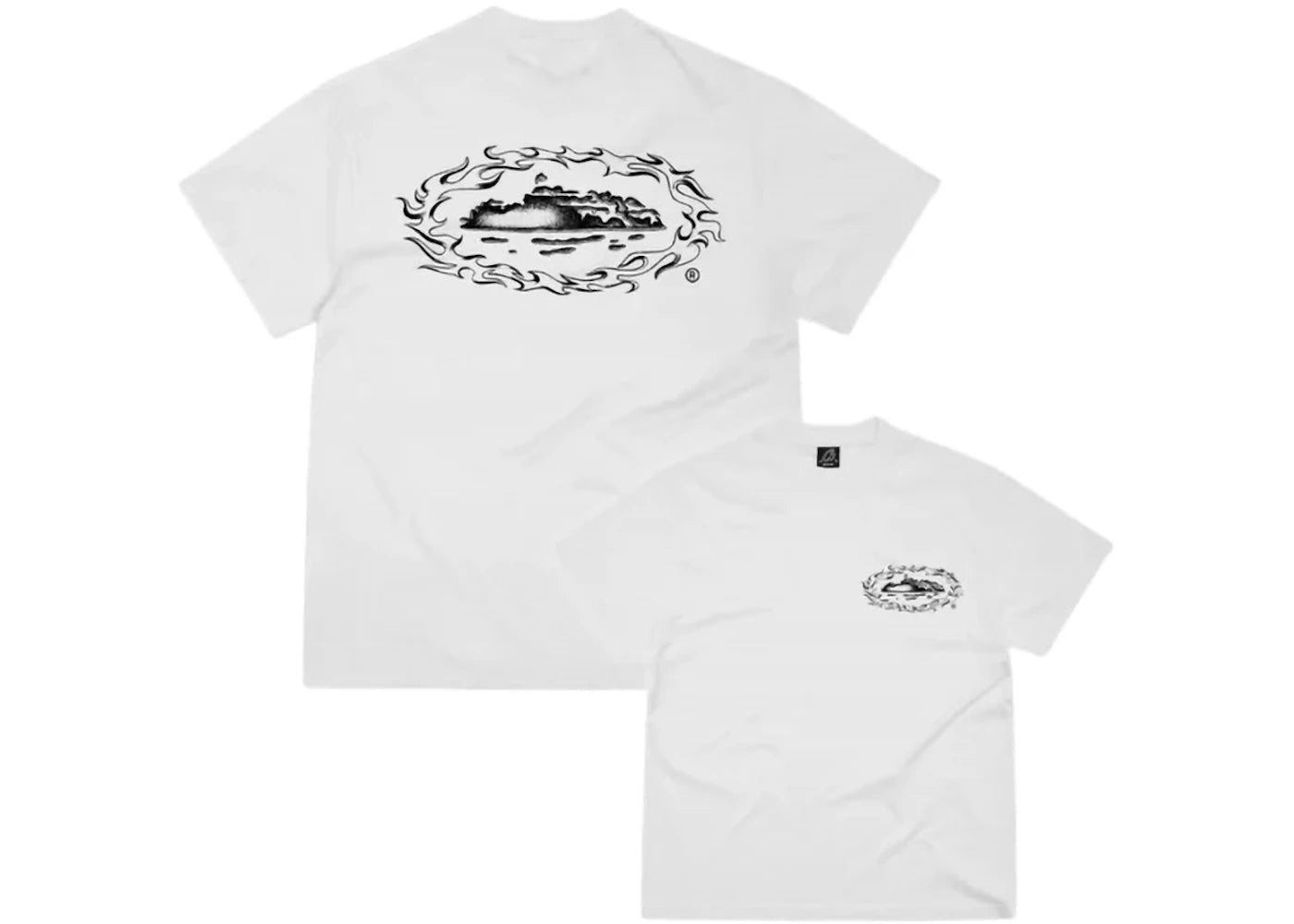 Corteiz Firey Alcatraz T-shirt White