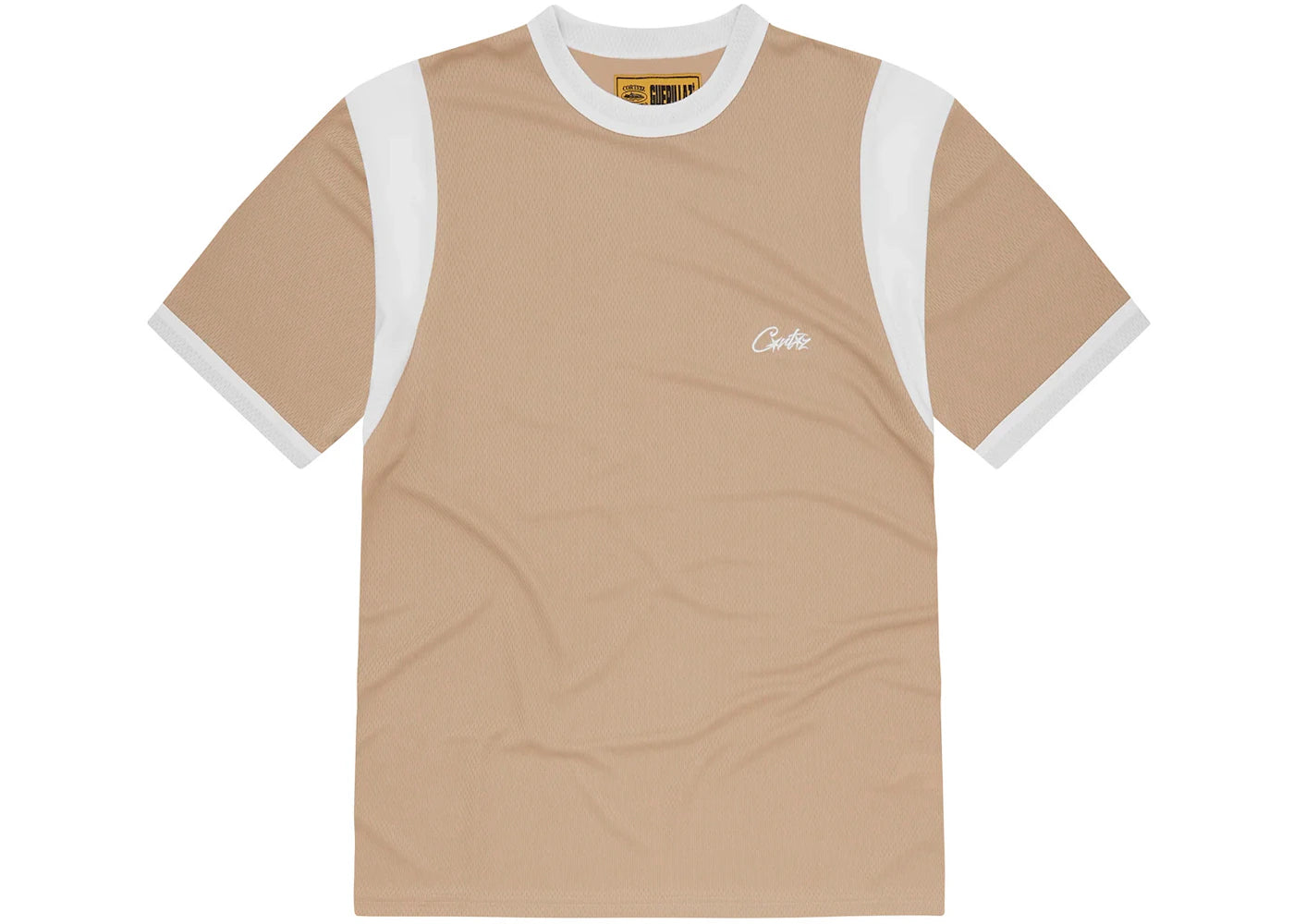 Corteiz Freshman 18 Football Jersey Tan Cream Embroidered