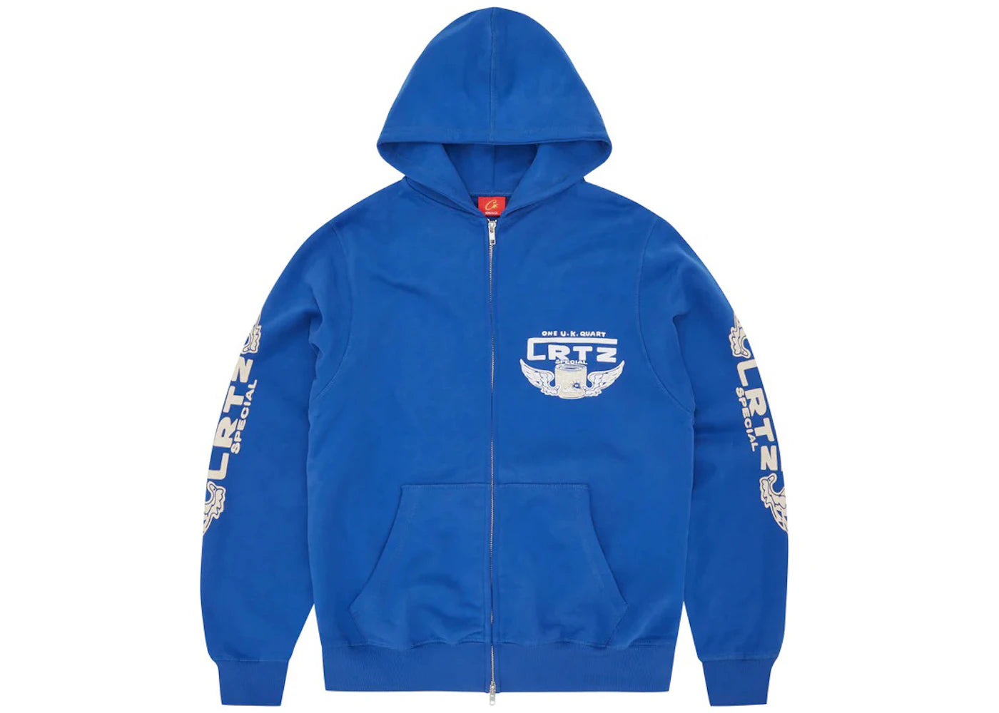 Corteiz Gasolina Double Zip Hoodie Royal Blue