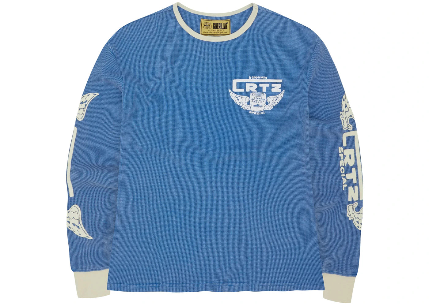 Corteiz Gasolina Waffle Longsleeve Blue