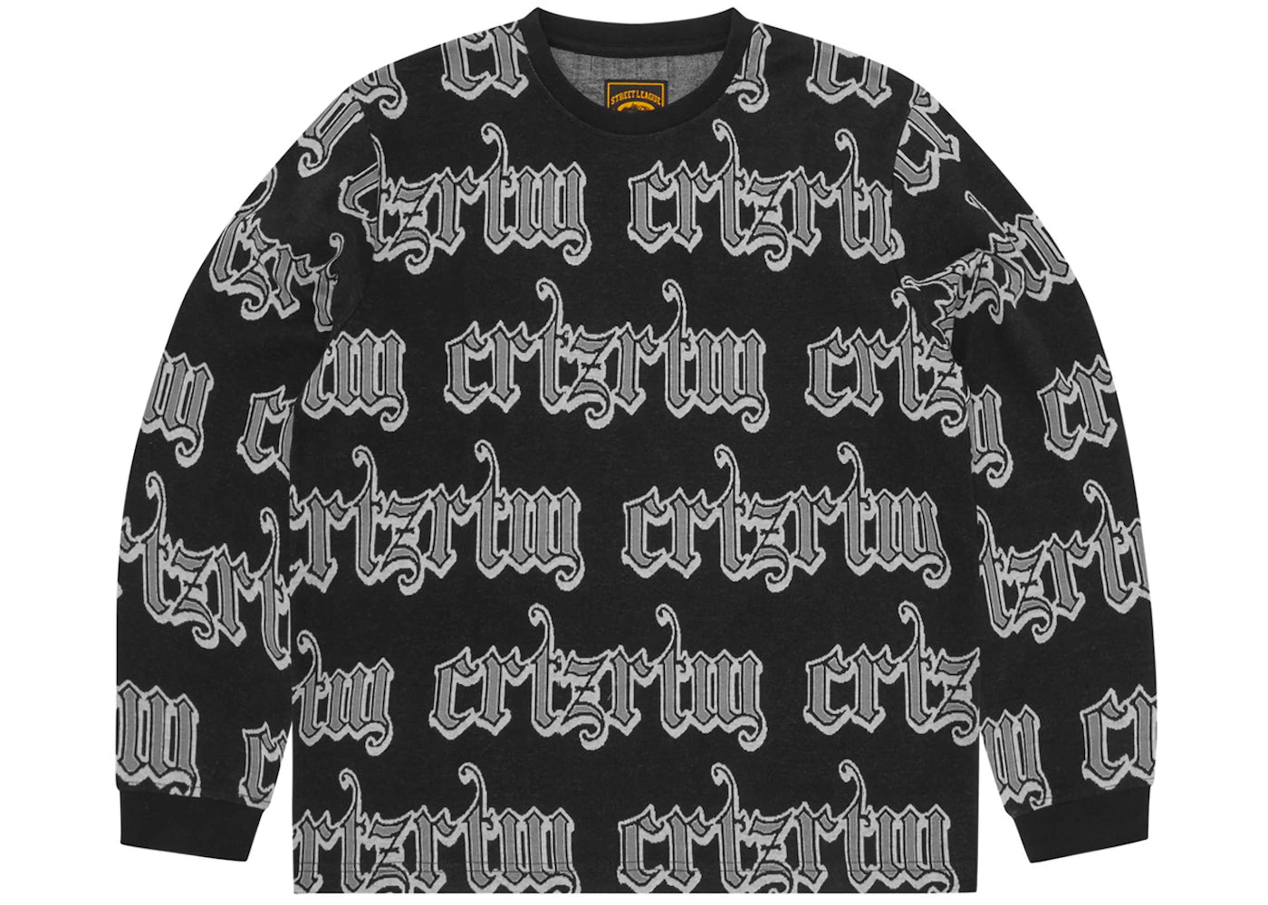 Corteiz Gothic Jacquard Longsleeve Black