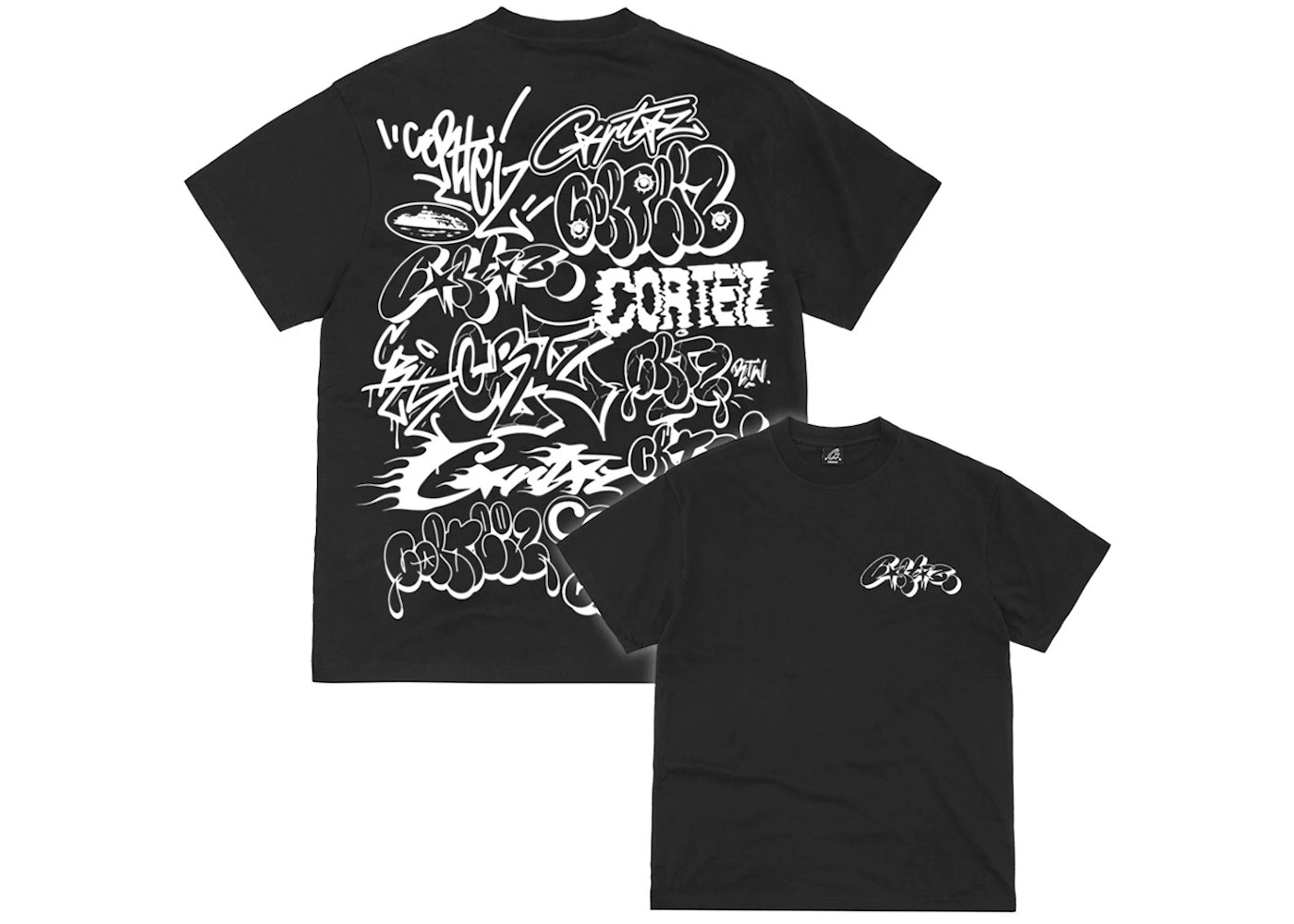 Corteiz Graffiti Tee Black