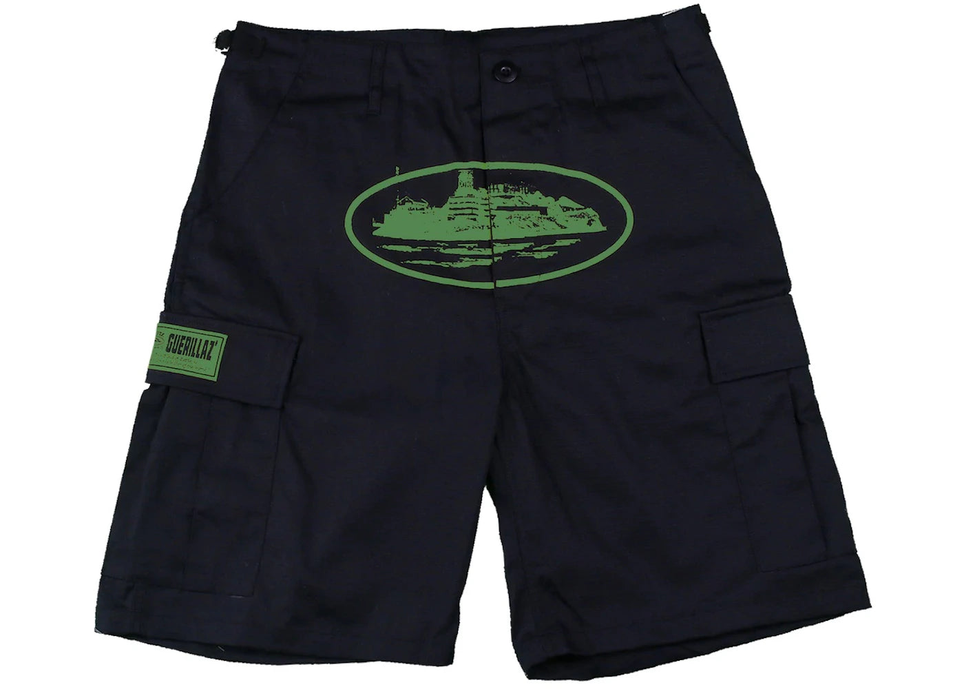 Corteiz Guerillaz Shorts Black/Green