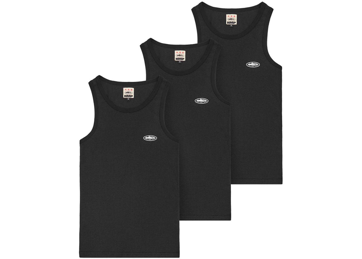 Corteiz HMP Essentials Tank Top (3 Pack) Black