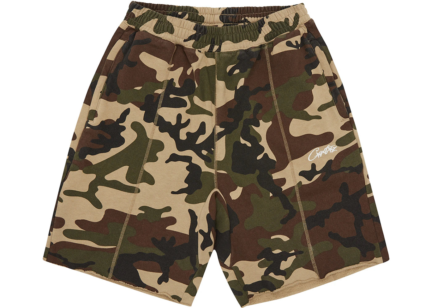 Corteiz HMP Raw Hem Shorts Camo