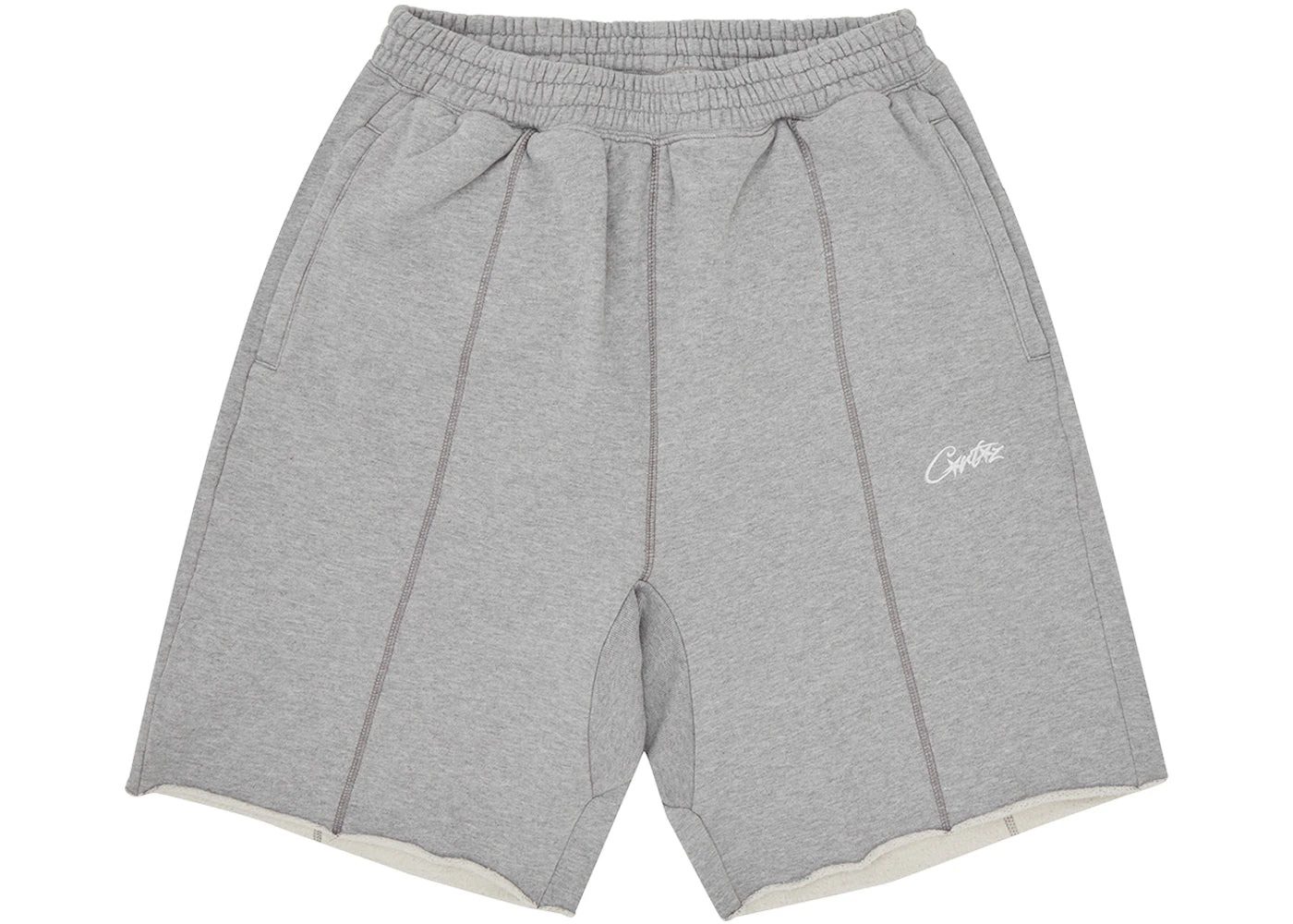 Corteiz HMP Raw Hem Shorts Heather Grey