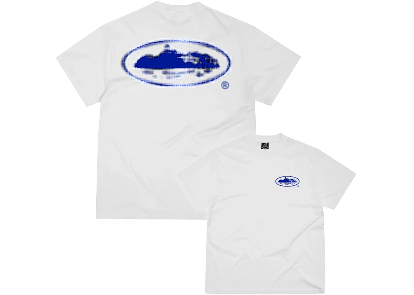 Corteiz Halftone Island Tee White/Blue