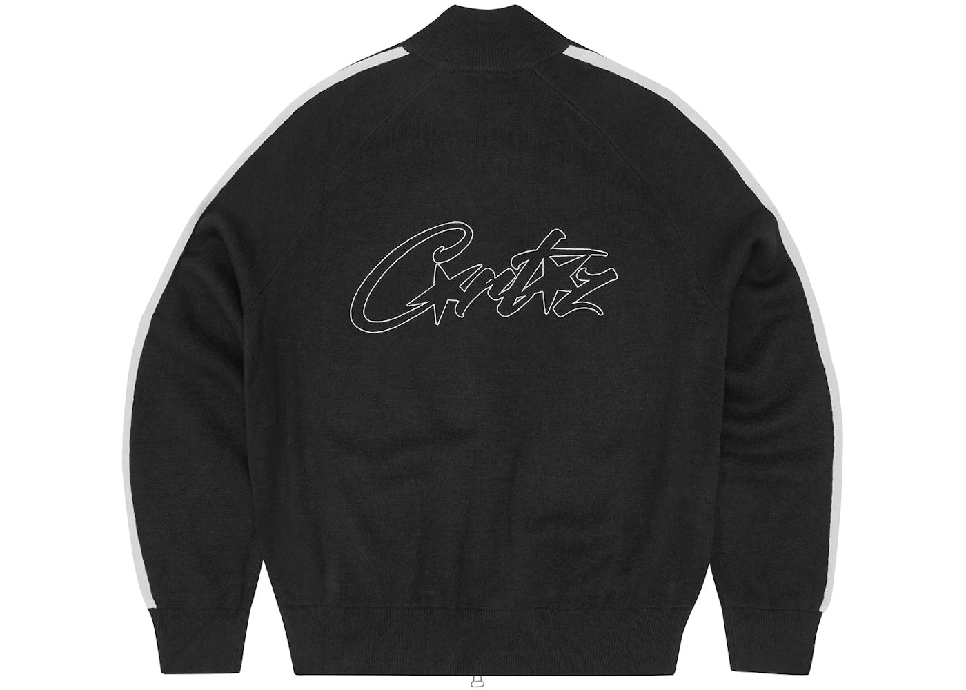 Corteiz Knit Zip Up Fleece Black