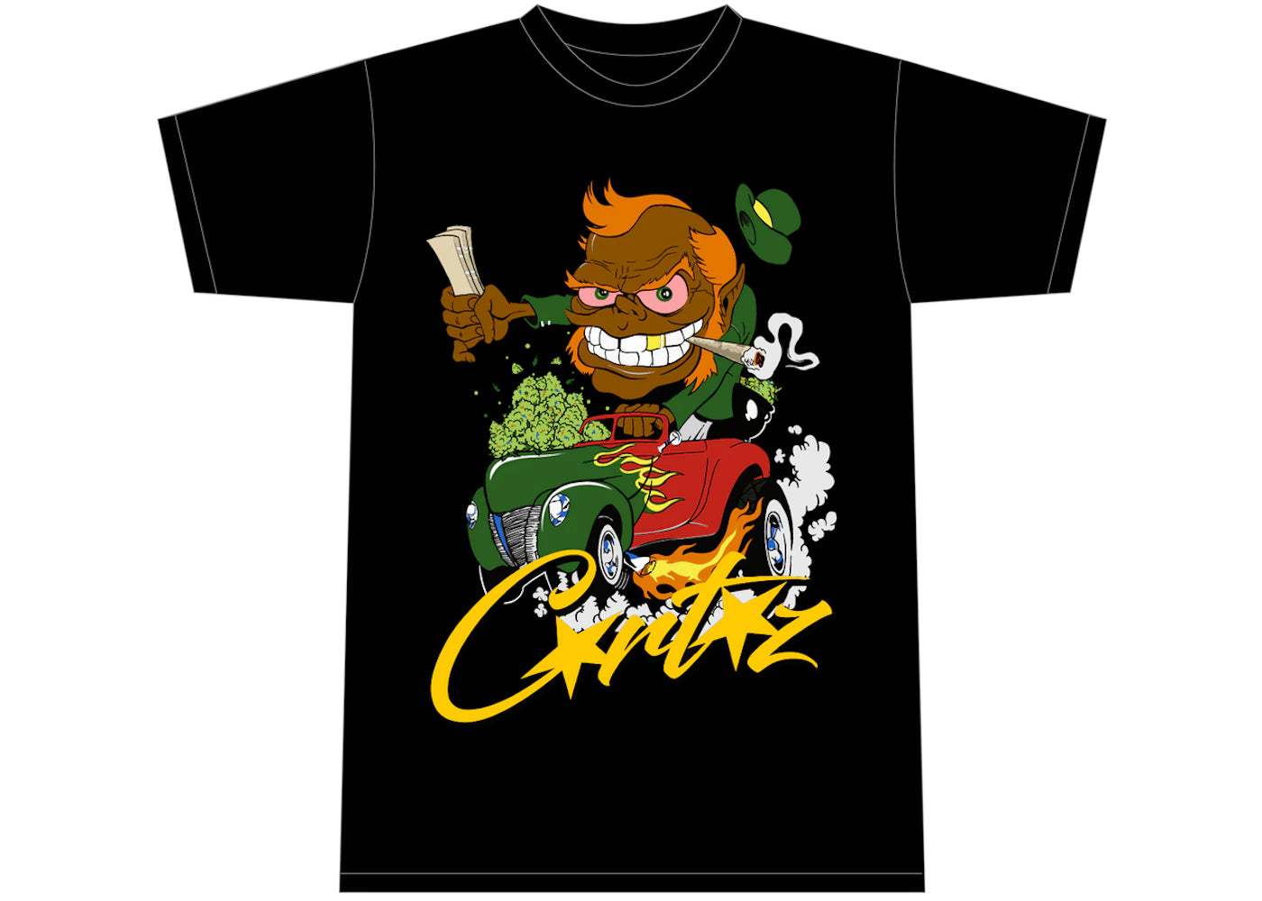 Corteiz Leprechaun 420 T-shirt Black