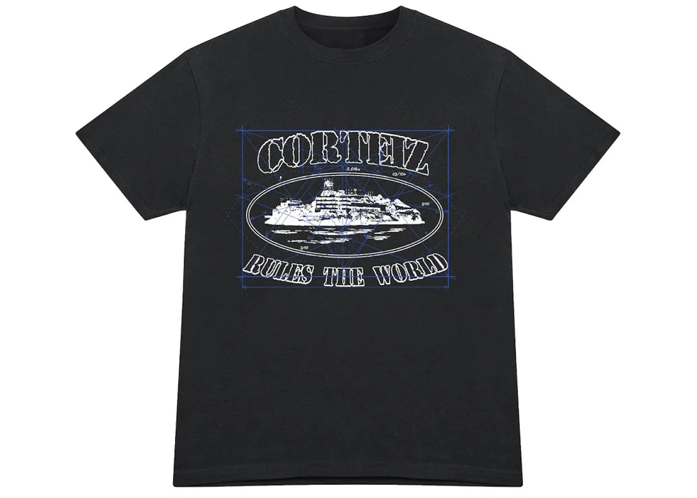 Corteiz Math Alcatraz Tee Black