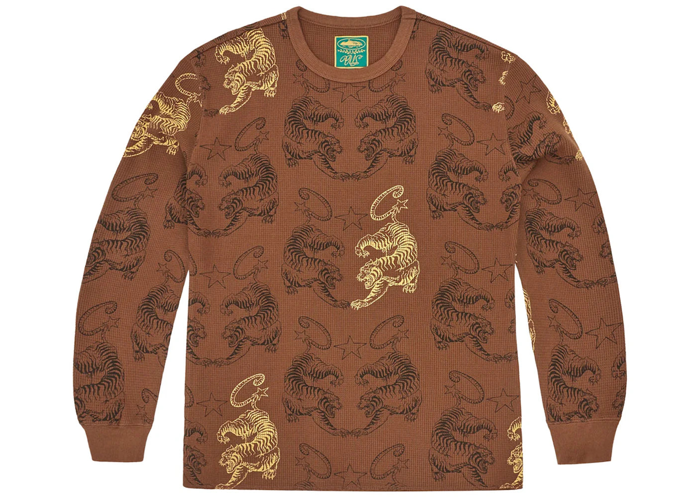 Corteiz Mens Tiger Waffle Longsleeve Brown