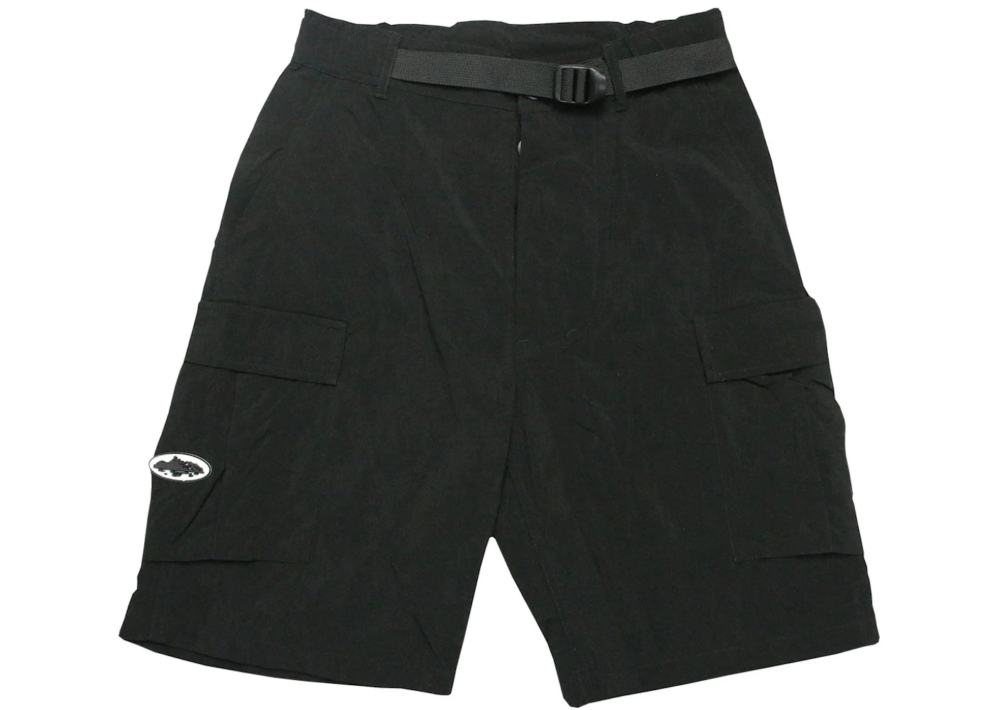 Corteiz Nylon Cargo Shorts Black