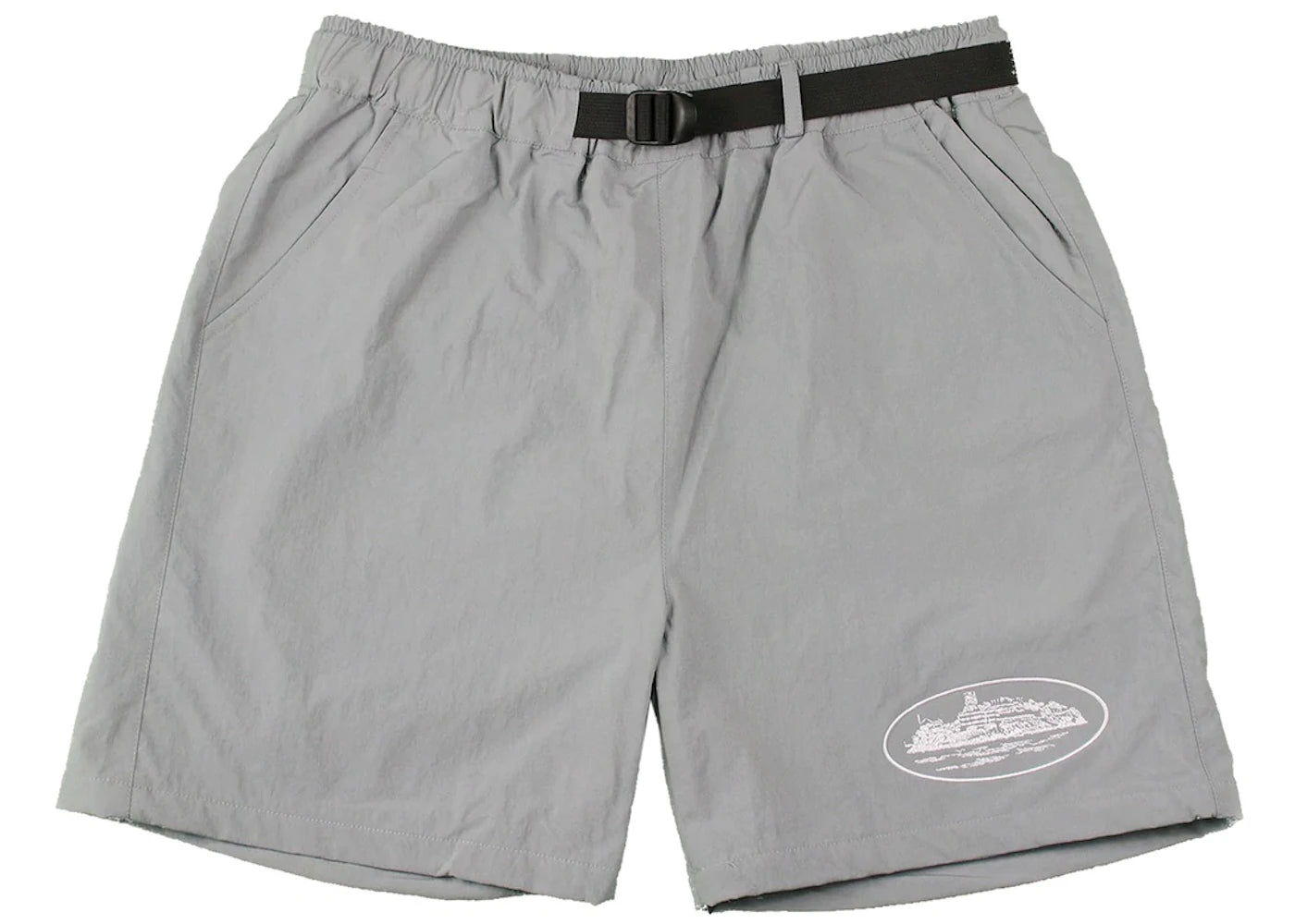 Corteiz Nylon Litework Shorts Silver