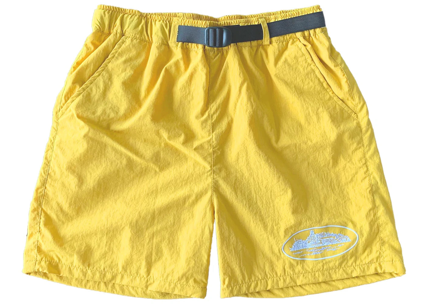 Corteiz Nylon Litework Shorts Sulphur