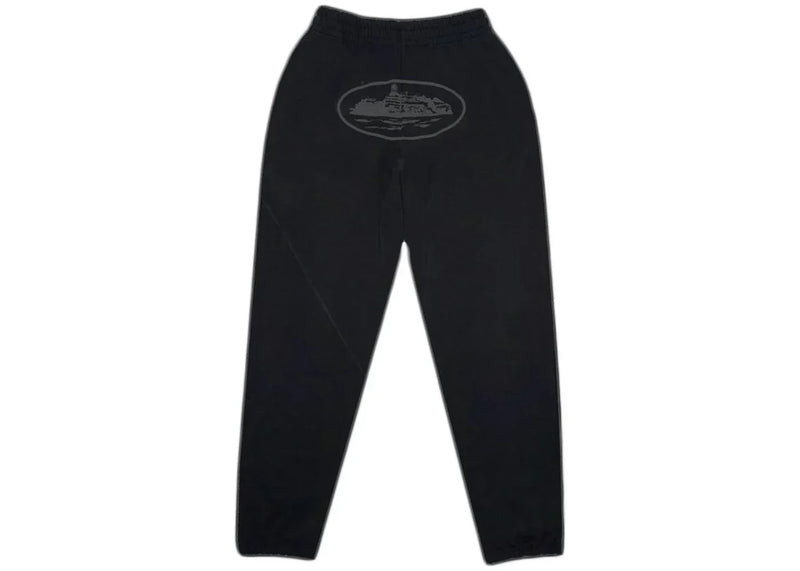 Corteiz OG Alcatraz Bottoms Triple Black - Side Kicks
