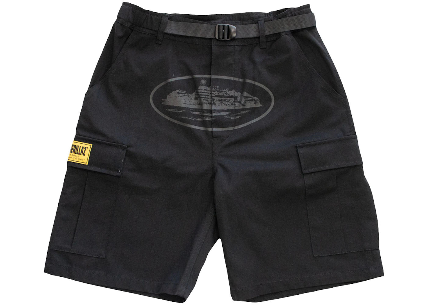 Corteiz OG Cargo Shorts Triple Black