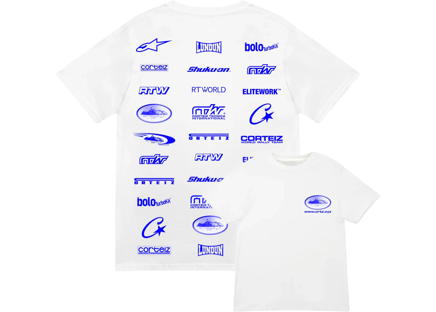 Corteiz Rally Vinylz Tee White