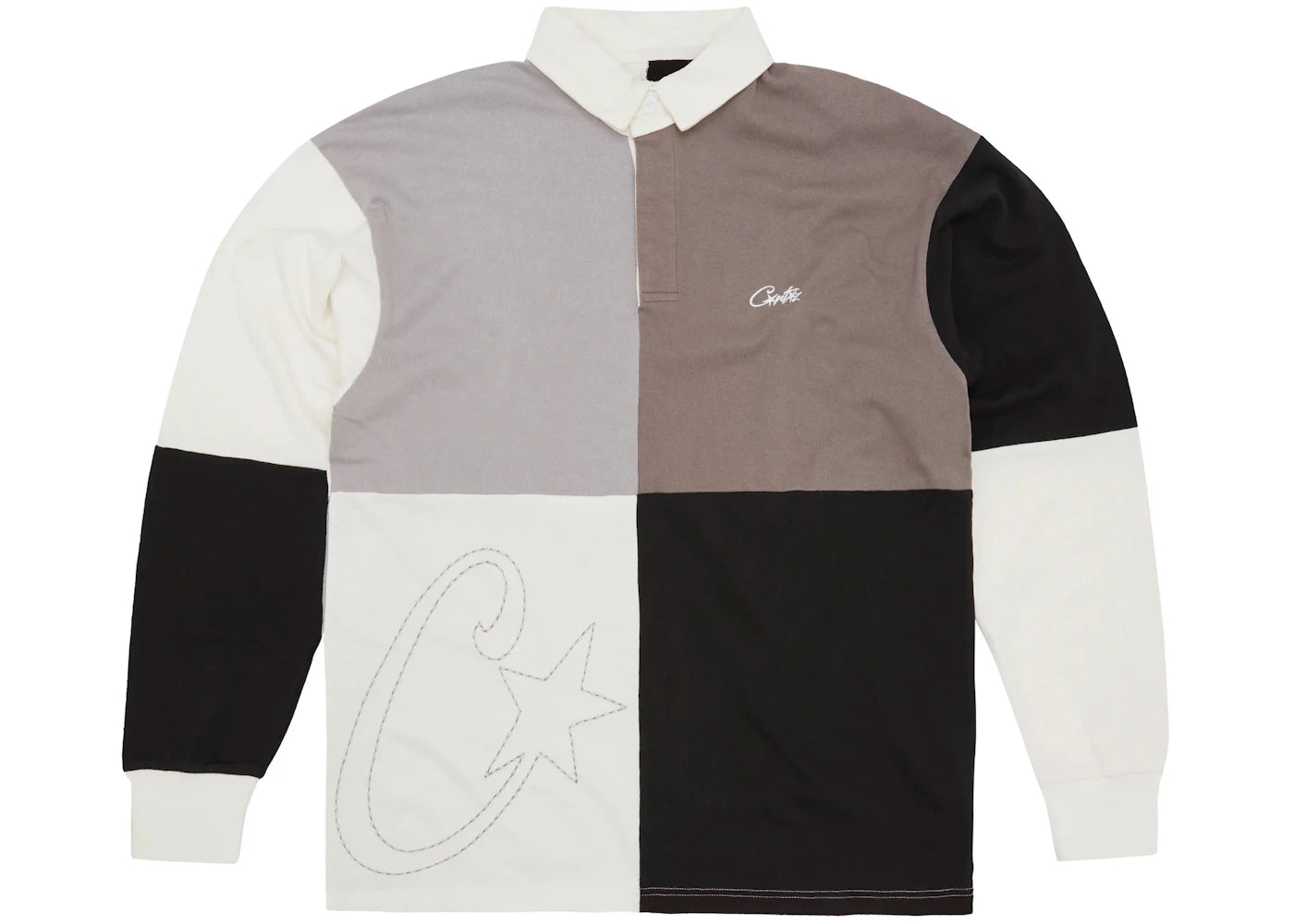 Corteiz Rugby Shirt Greyscale