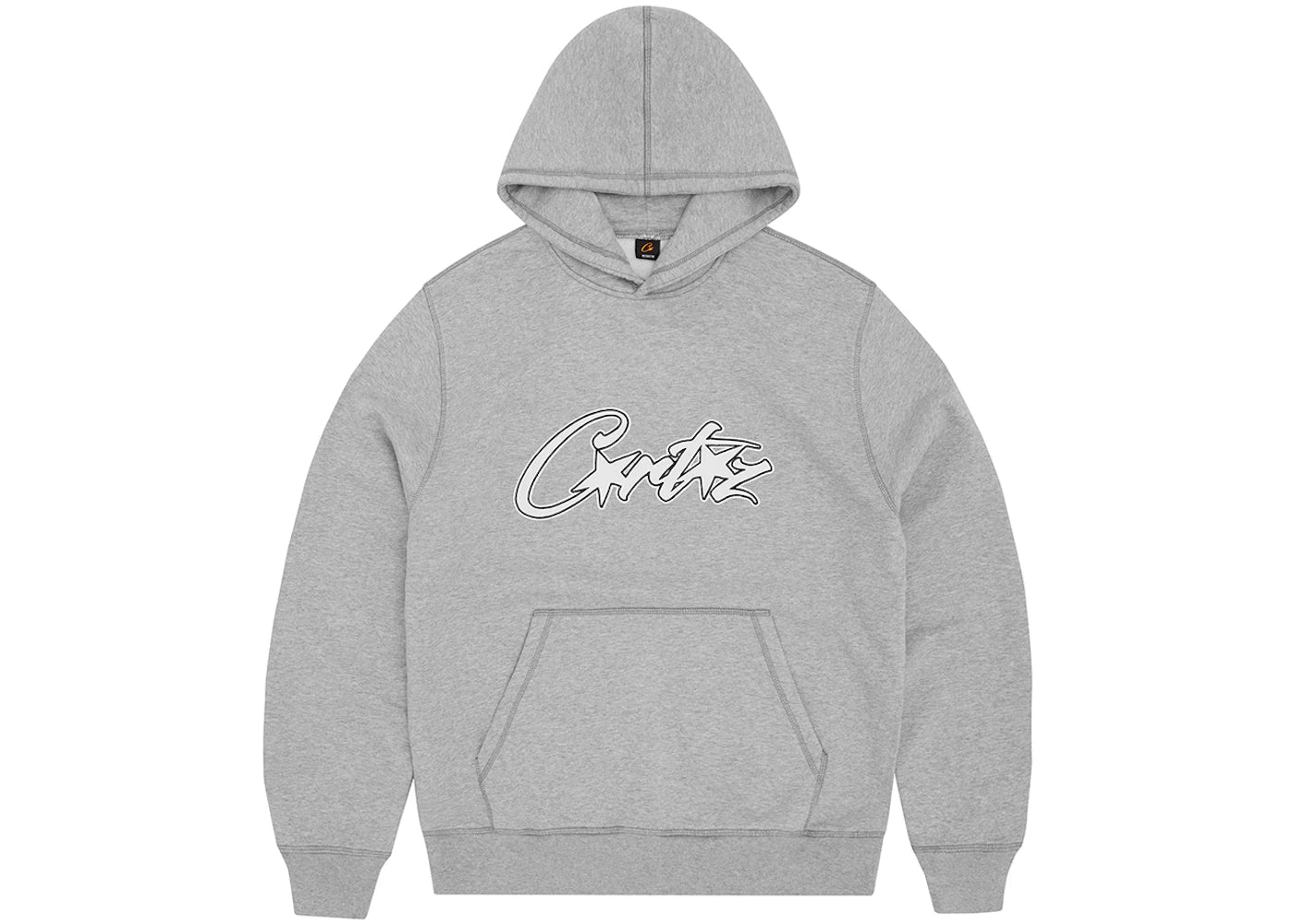 Corteiz Satin Allstarz Applique Hoodie Grey