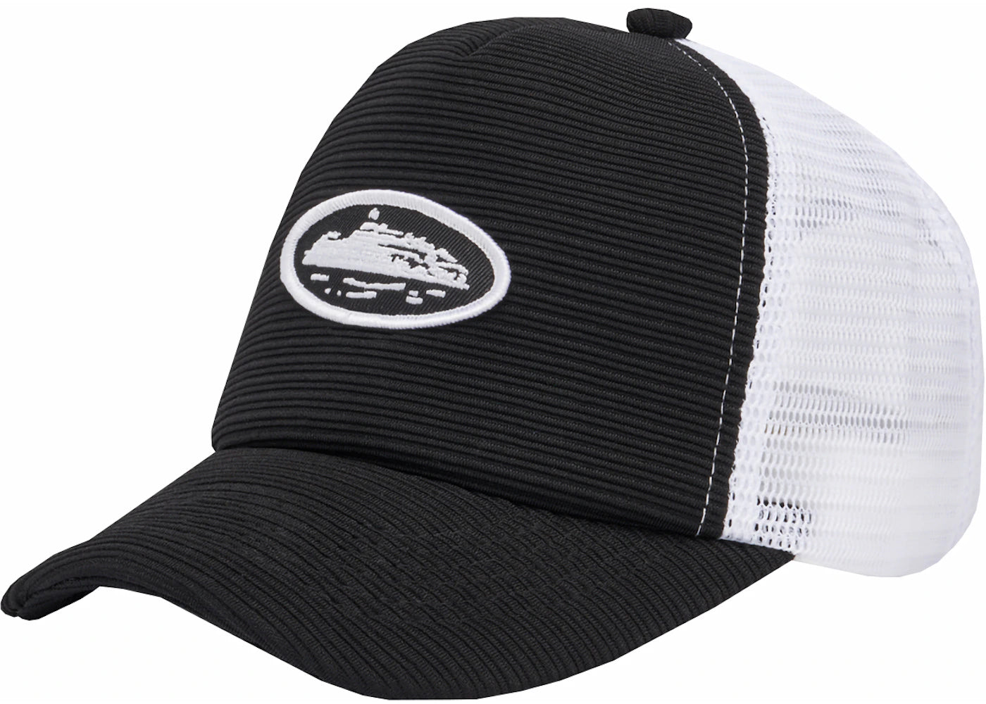 Corteiz Short Peak Trucker Black