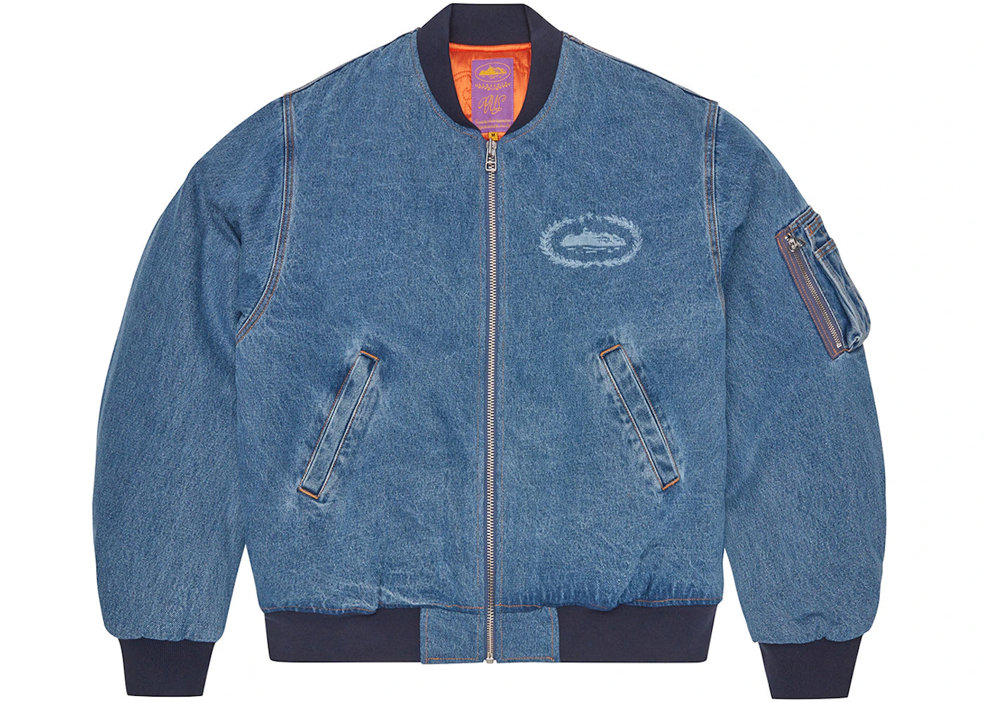 Corteiz Superior Royale Denim Bomber Washed Blue