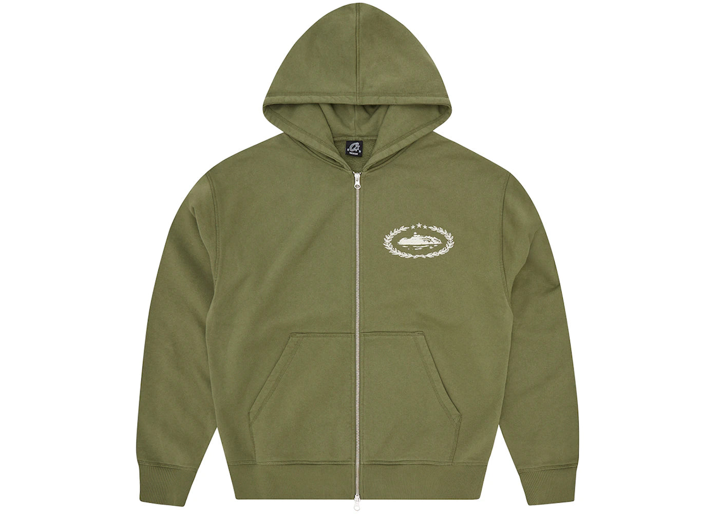 Corteiz Superior Royale Zip Hoodie Olive