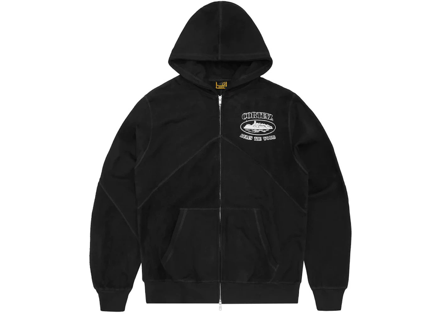 Corteiz Superior V2 Zip-Up Hoodie Black