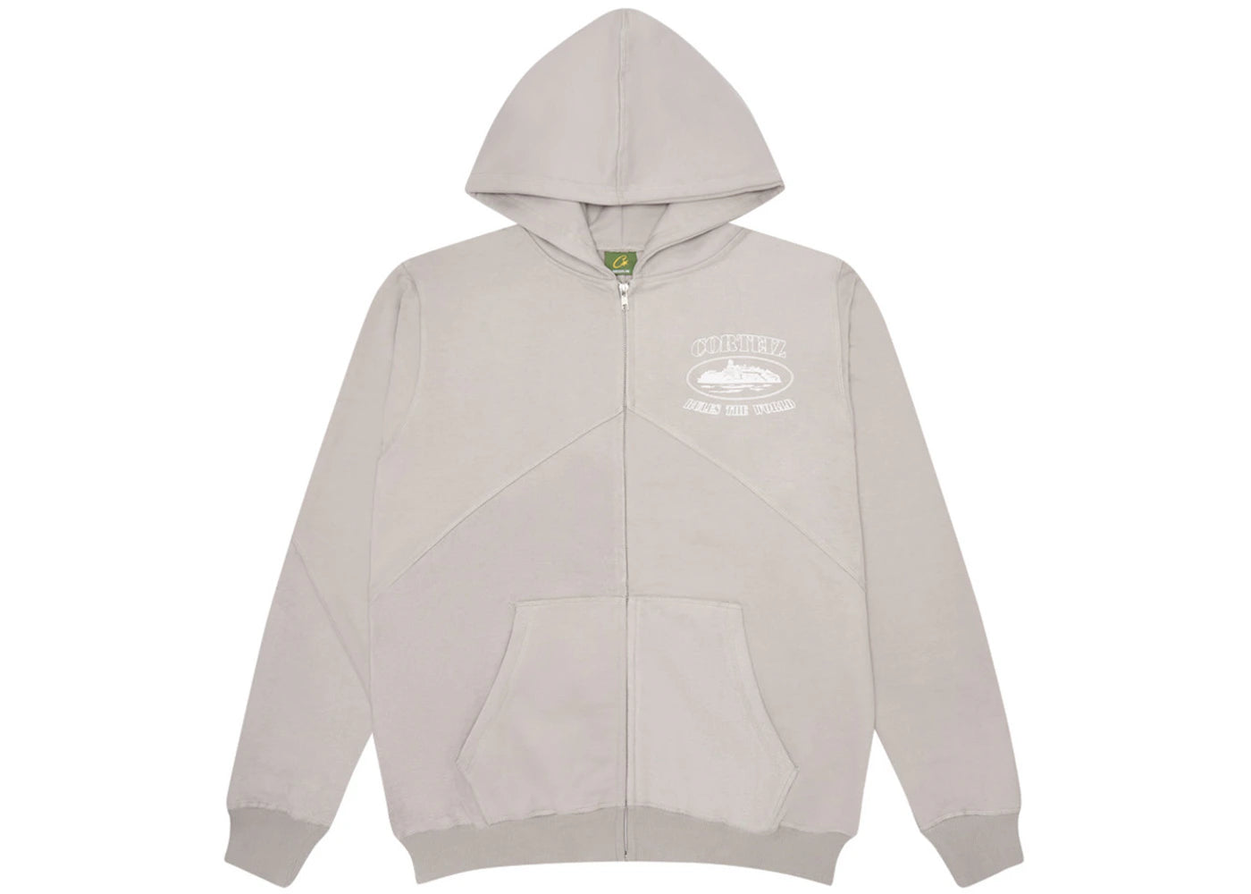 Corteiz Superior V2 Zip-Up Hoodie Stone Grey