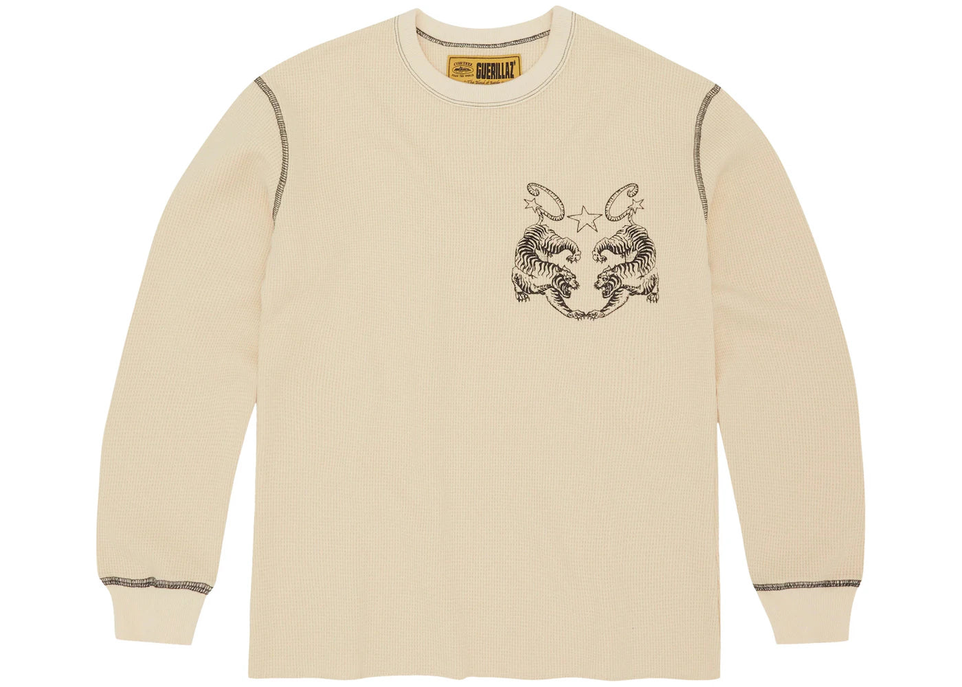 Corteiz Tiger Waffle Longsleeve Cream