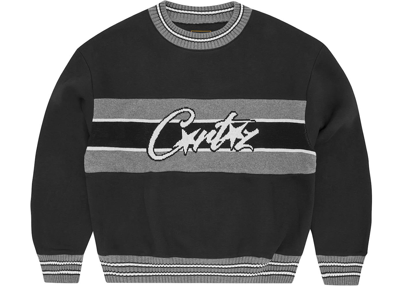 Corteiz Uni Crew Sweater Black