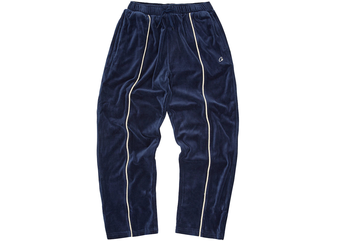 Corteiz VVS Uptown Velour Track Pant Navy