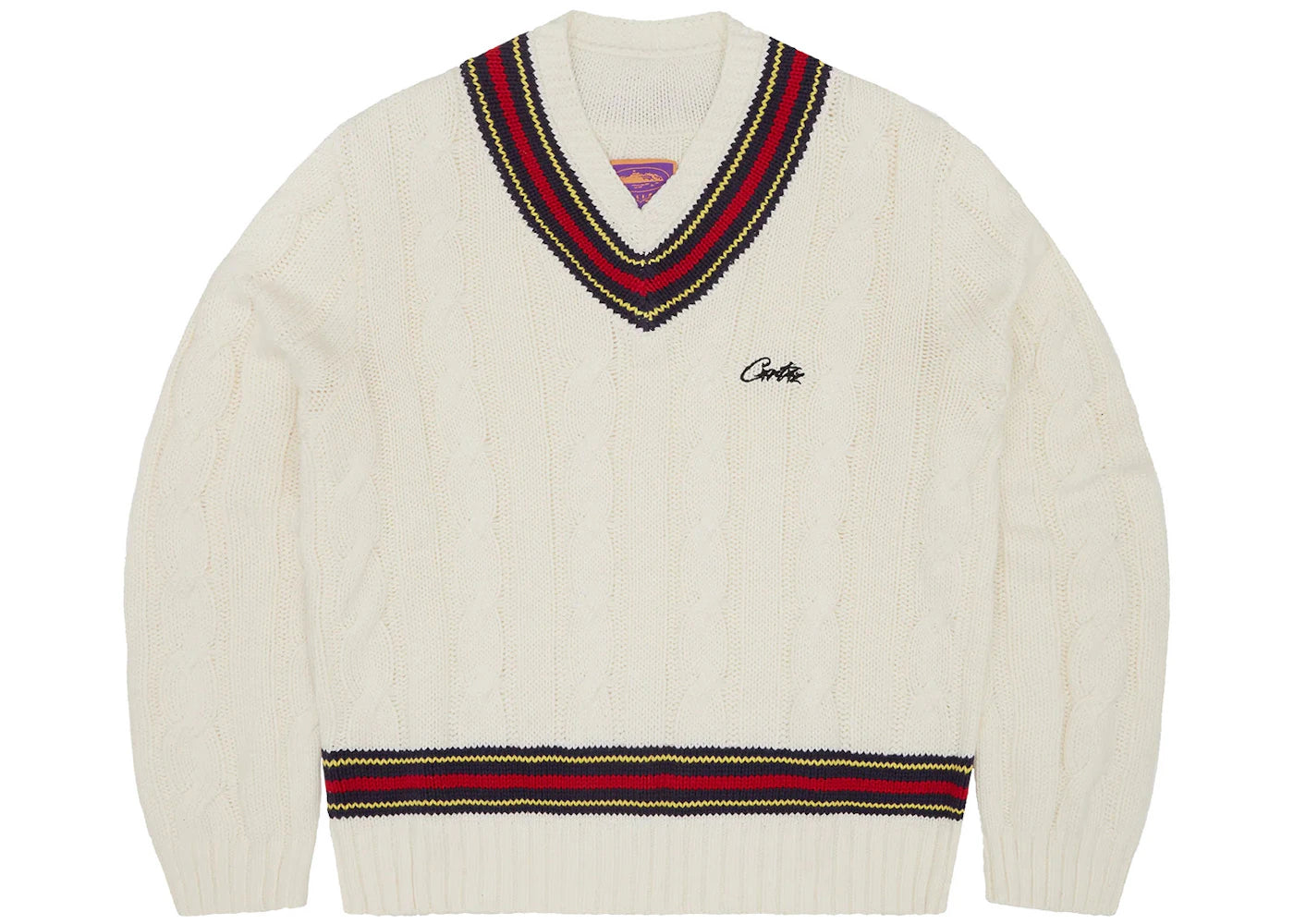 Corteiz Wimbledon Knit Sweater White