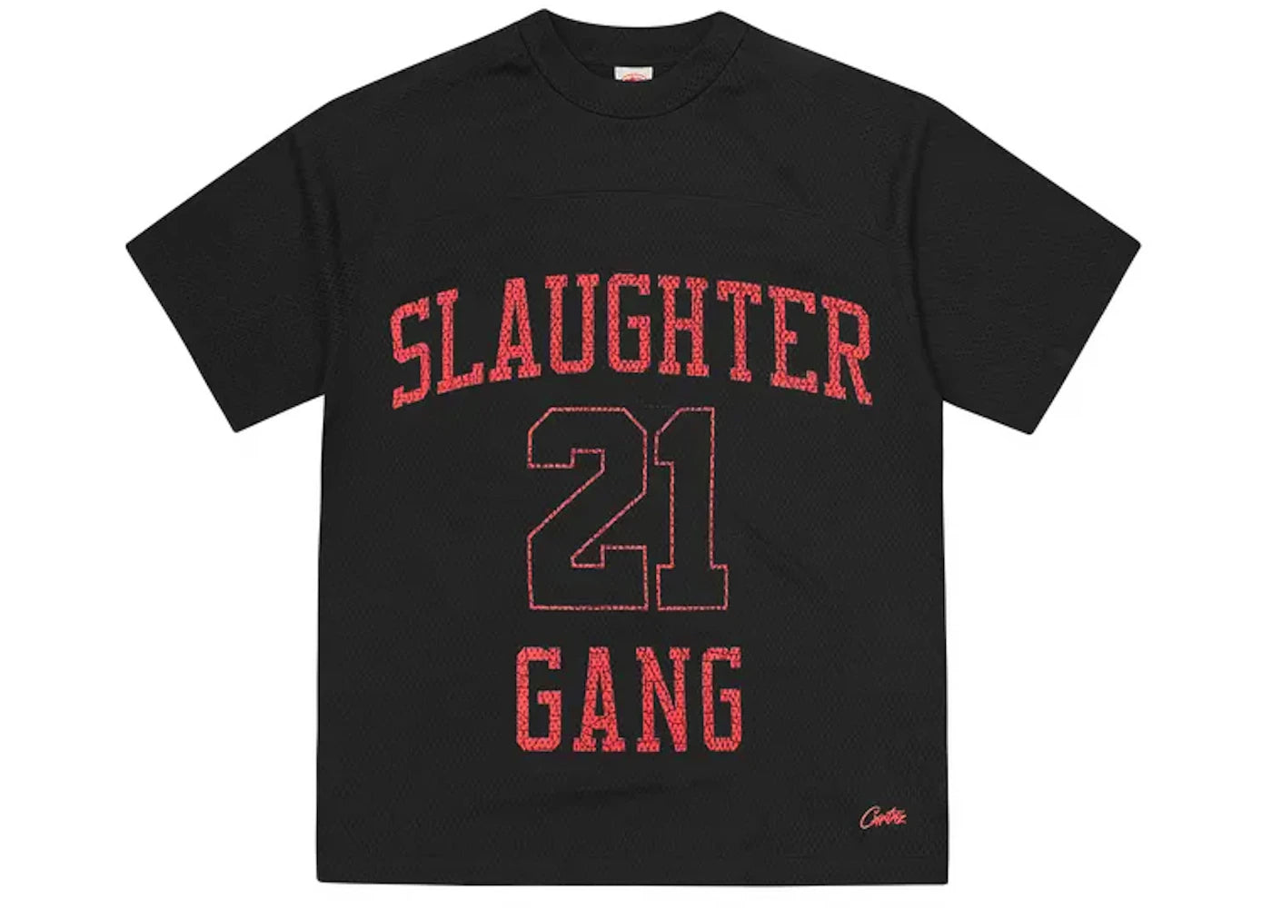 Corteiz x Slaughter Gang 21 Savage Mesh T-shirt Black