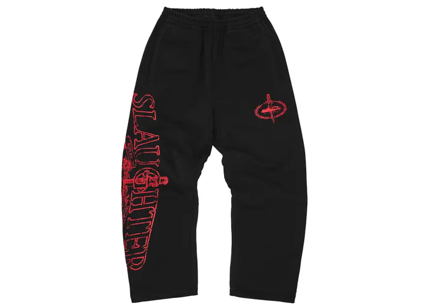 Corteiz x Slaughter Gang 21 Savage Sweatpants Black