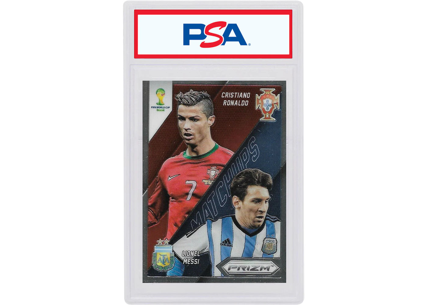 Cristiano Ronaldo/ Lionel Messi 2014 Panini Prizm World Cup Matchups #19 (PSA or BGS Graded)