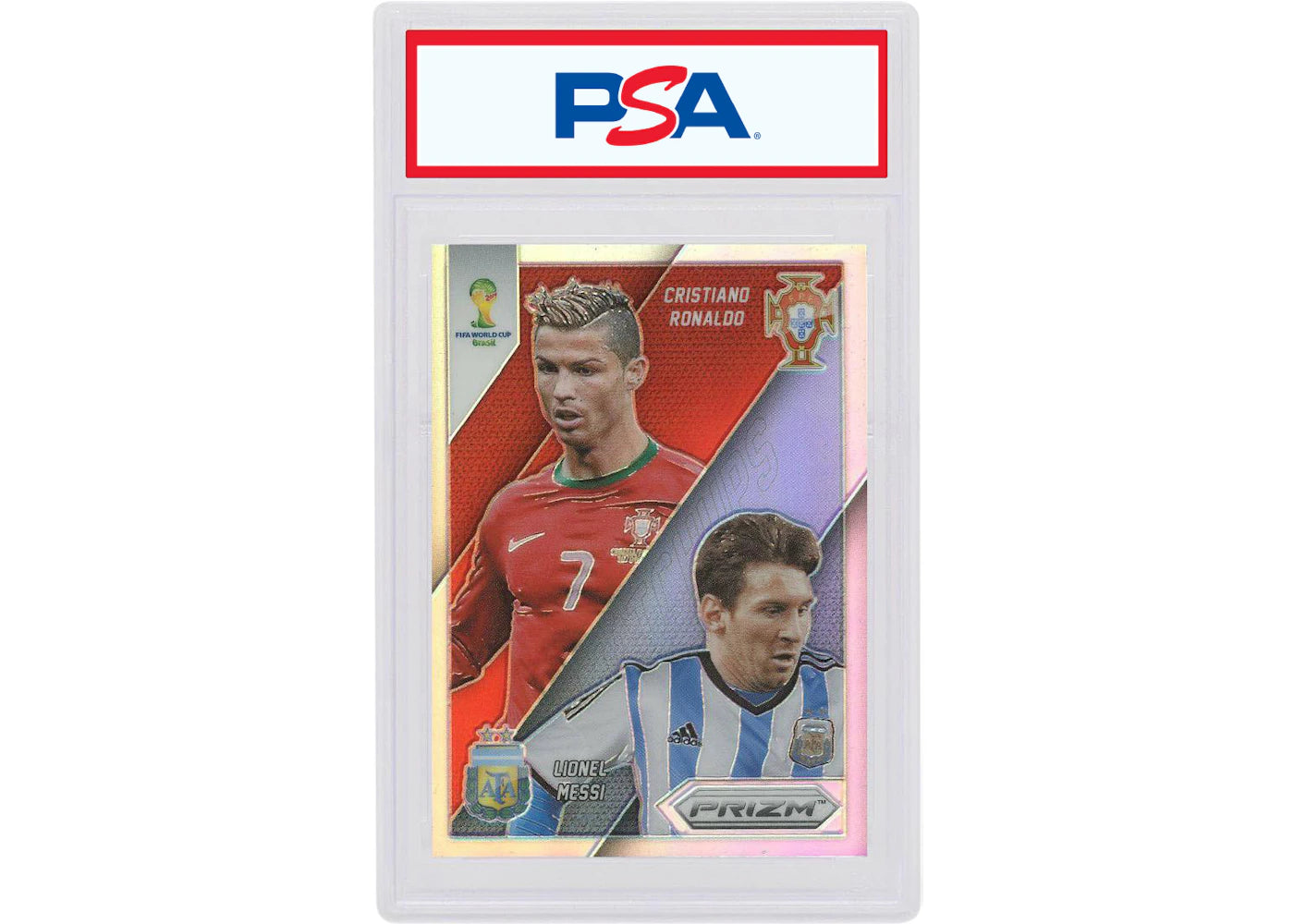 Cristiano Ronaldo/ Lionel Messi 2014 Panini Prizm World Cup Matchups Silver #19 (PSA or BGS Graded)
