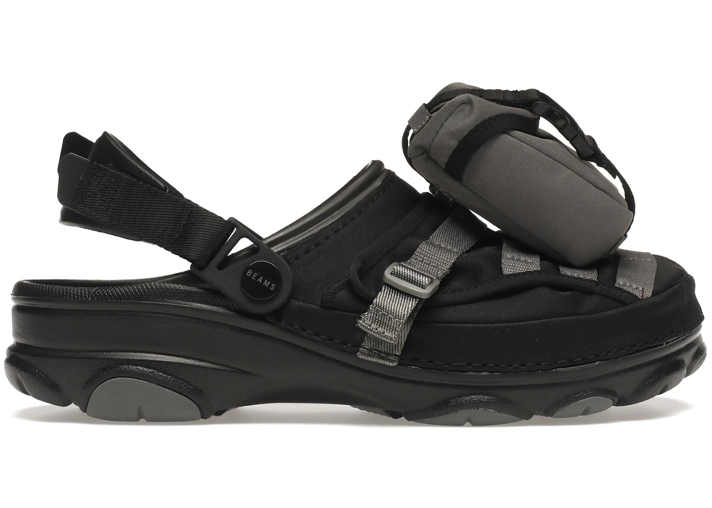 Crocs R Side By Side Crocs Bespoke Classic All-Terrain Beams Military Black Grey – Side Kicks