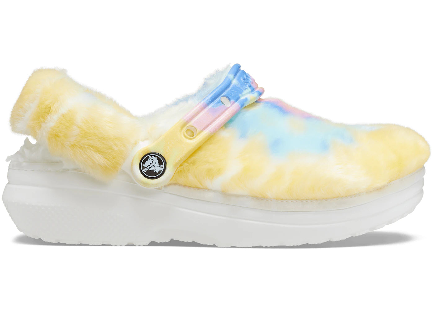 Crocs Classic Clog Fur Sure Yellow Tie Dye