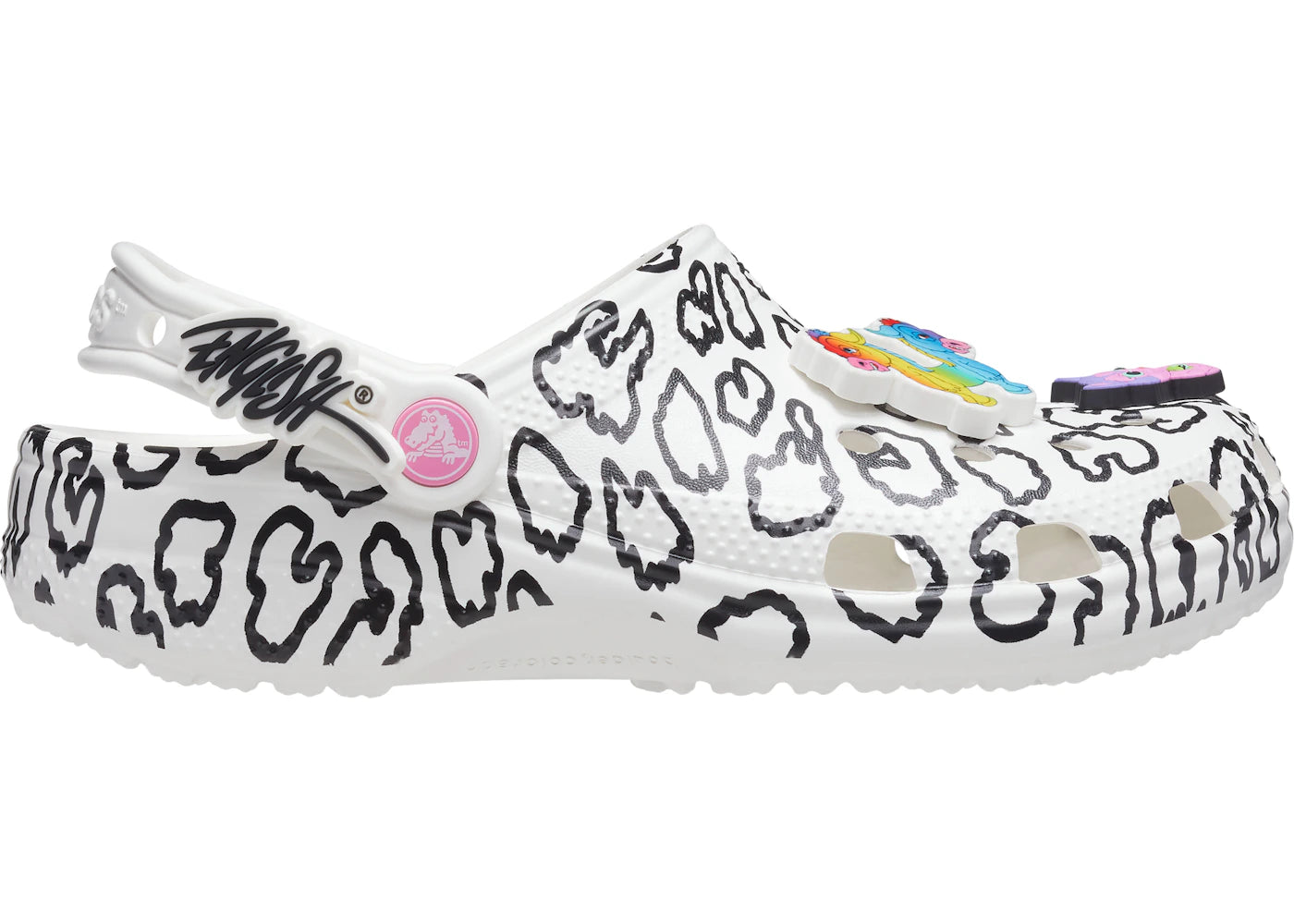 Crocs Classic Clog Ron English Party Animals Cheetah White (Women's)