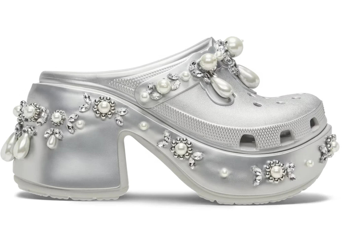 Crocs Siren Clog Simone Rocha Spiked Silver