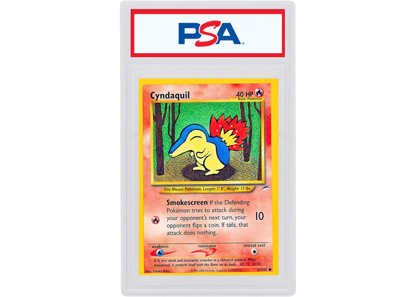 Cyndaquil 2002 Pokemon TCG Neo Destiny #61/105 (PSA or BGS Graded)