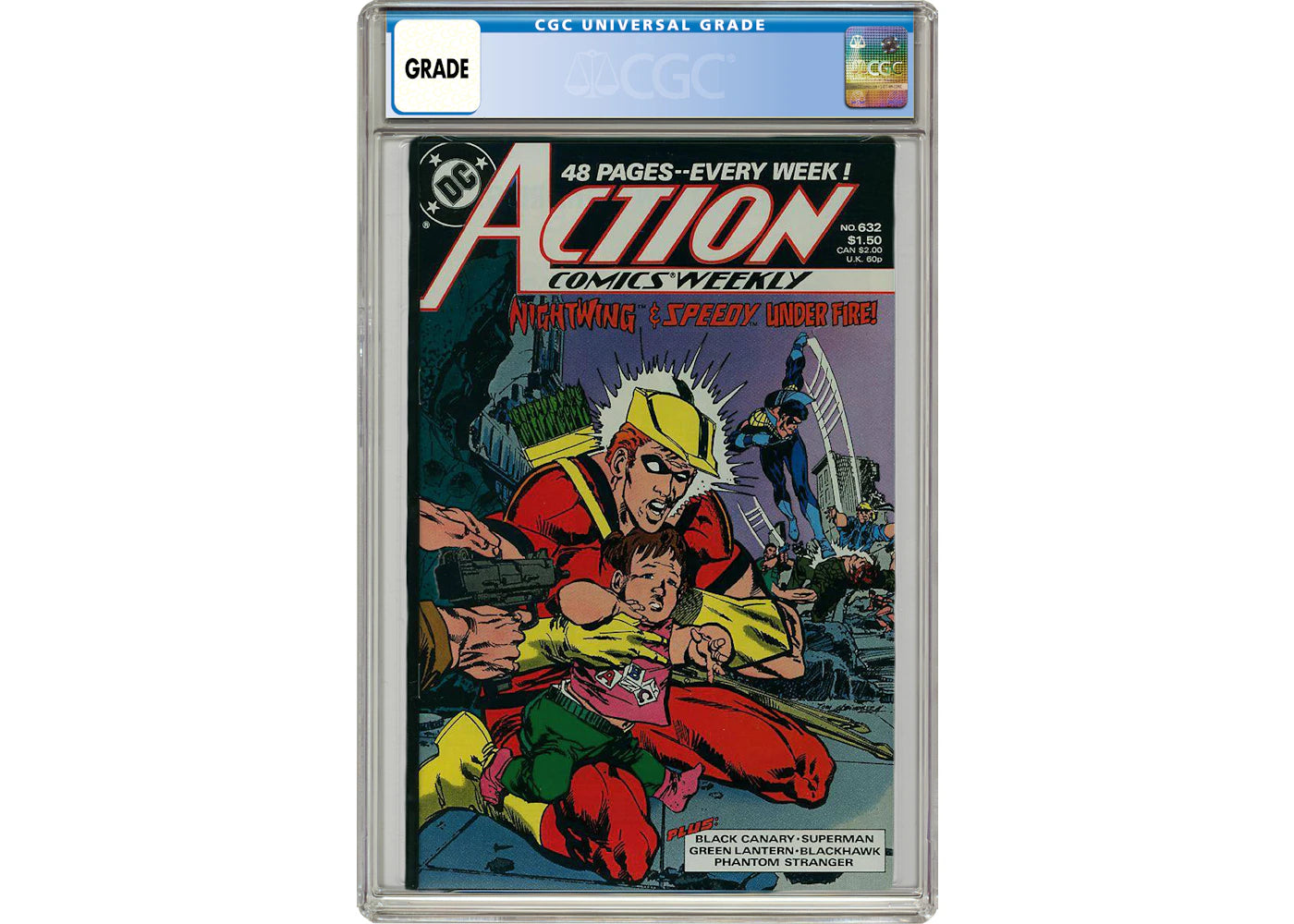 DC Action Comics #632 (Nightwing & Speedy Under Fire) Comic Book CGC Graded