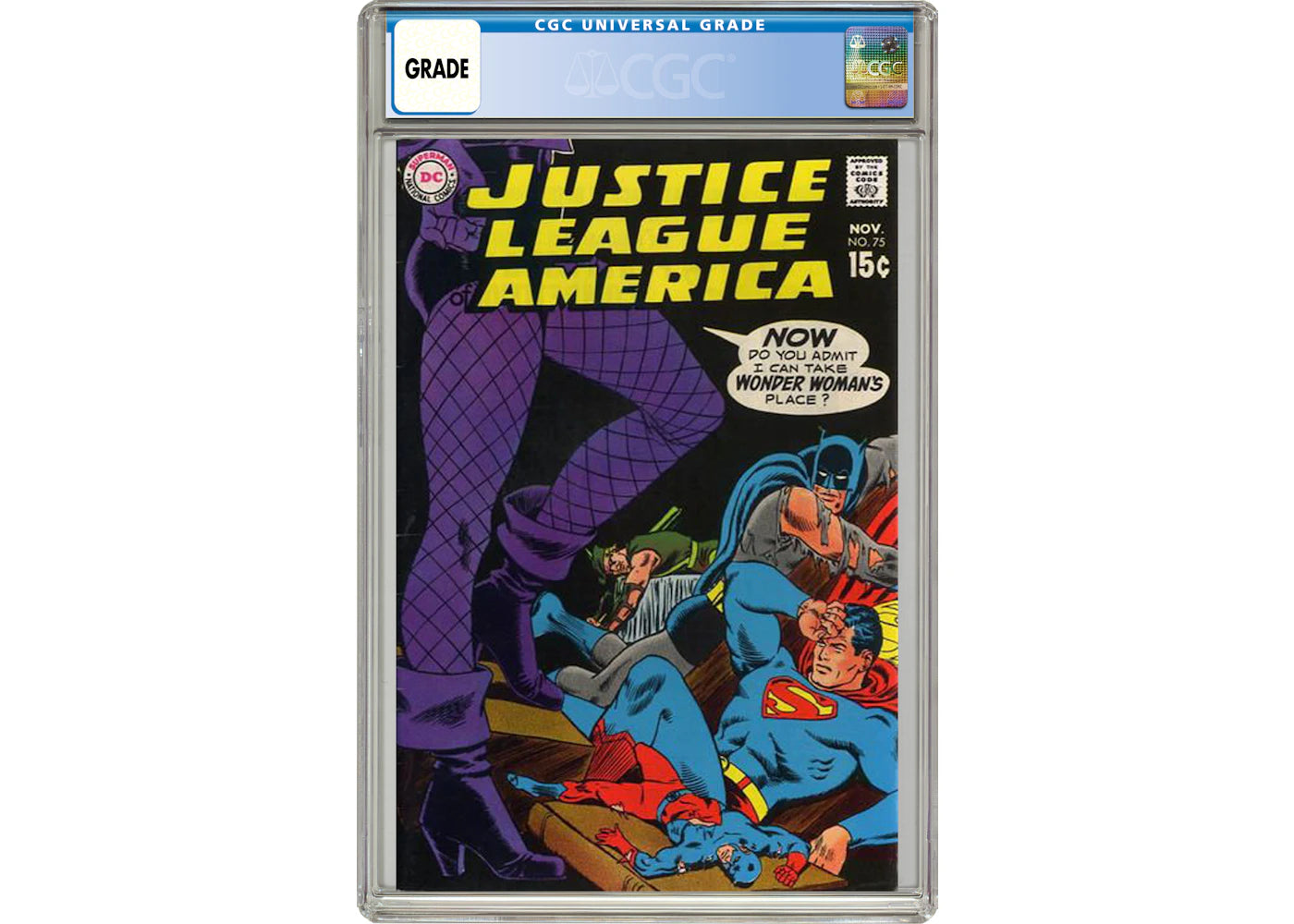 DC Justice League of America #75 (Black Canary App.) Comic Book CGC Graded
