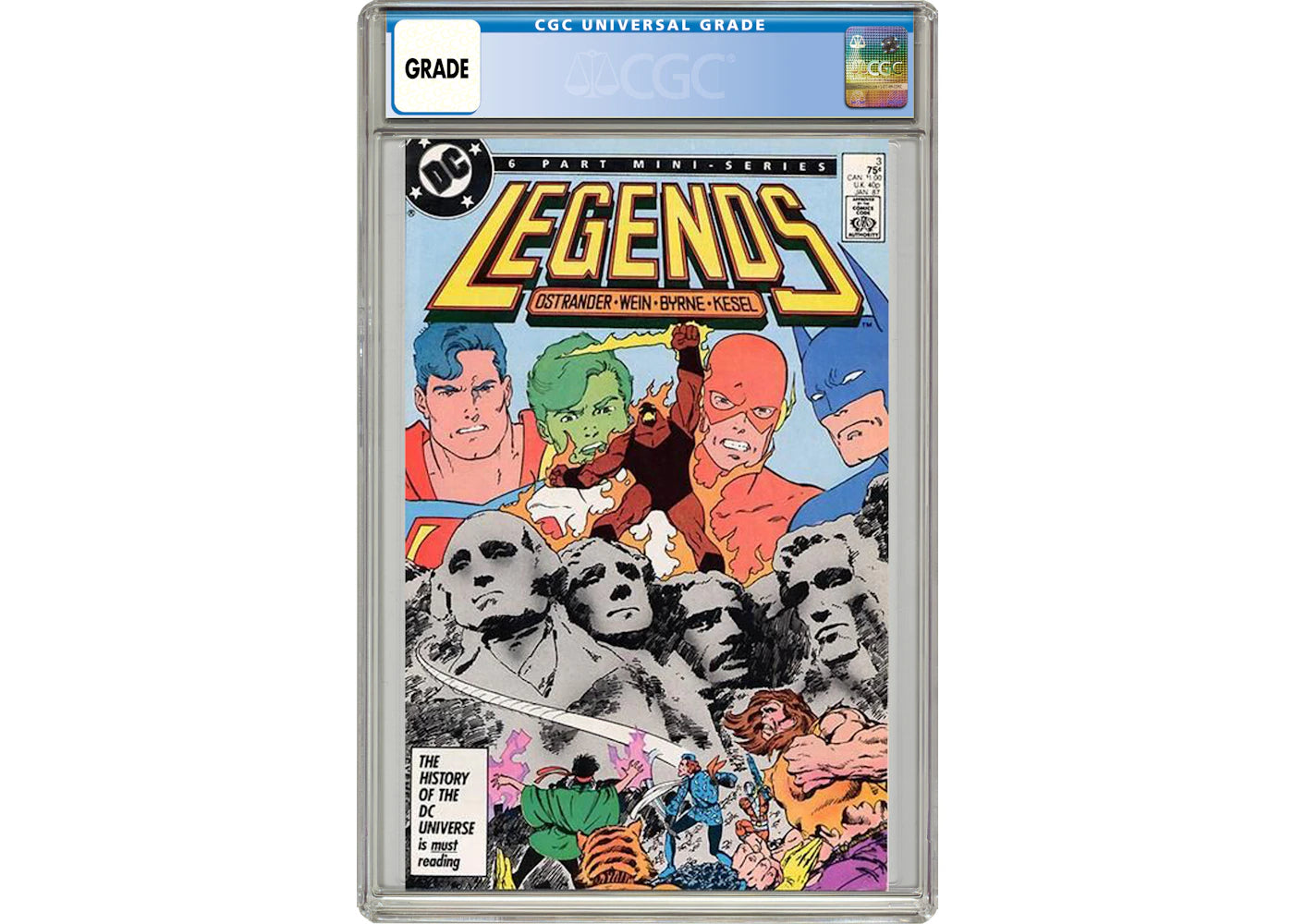 DC Legends #3 (1st App of 2nd Incarnation of Suicide Squad) Comic Book CGC Graded
