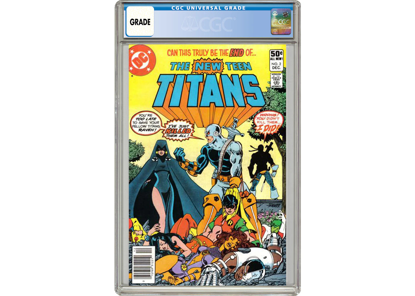 DC New Teen Titans #2 (1st App. of of Deathstroke) Comic Book CGC Graded