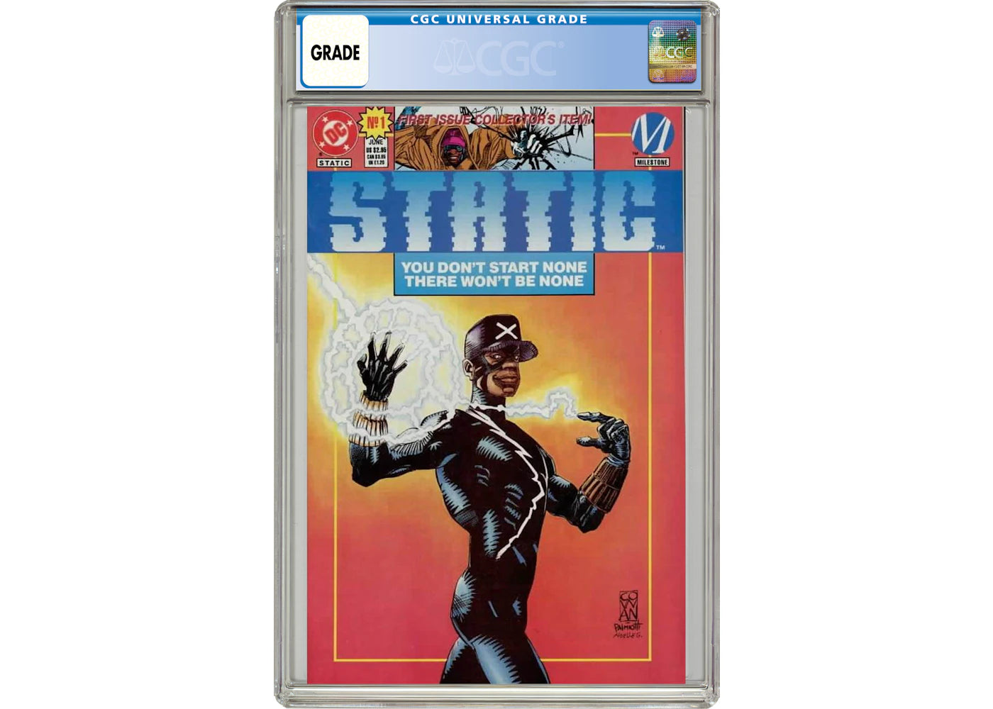 DC Static (1993 DC) Milestone #1A.U Comic Book CGC Graded